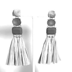 Statement pierced earrings.